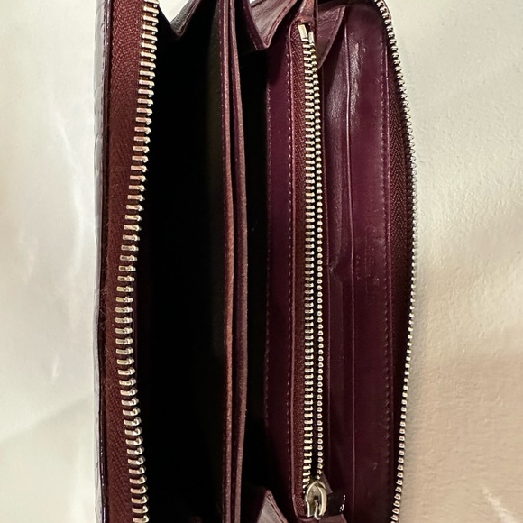 Dior 2009 Bordeaux Patent Leather Trotter Long Zip Wallet Zippy AUTH - Picture 15 of 16